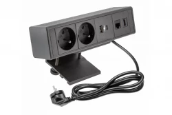 Birou sau masa Indux Desk cu priza de culoare neagră mată (2x), cu 1xUSB A, 1xUSB C, 1xRJ45 și 1xHDMI 1208957920