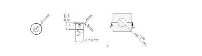 Indux Cover incorporat cu împământare mat alb Priză cu capac închis 1208957925