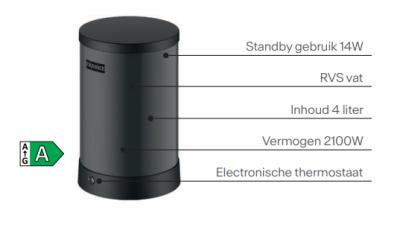 Franke Maris water hub 4L boiler 3-1 cu robinet mecanic de apă clocotită Twist crom 160.0705.687