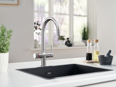 Franke Maris water hub 4L boiler 3-1 cu robinet mecanic de apă clocotită Twist crom 160.0705.687