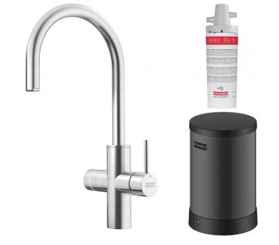 Franke Maris waterhub 4L boiler 3-1 cu robinet electronic de apă fierbinte Touch din inox cu set de amestecare waterhub 1208957943