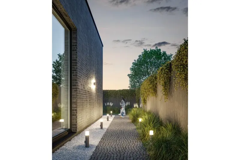 Iluminatul de grădină Lighting Corta, lampa de perete în culoarea antracită pentru 2 surse de lumină 1289002.