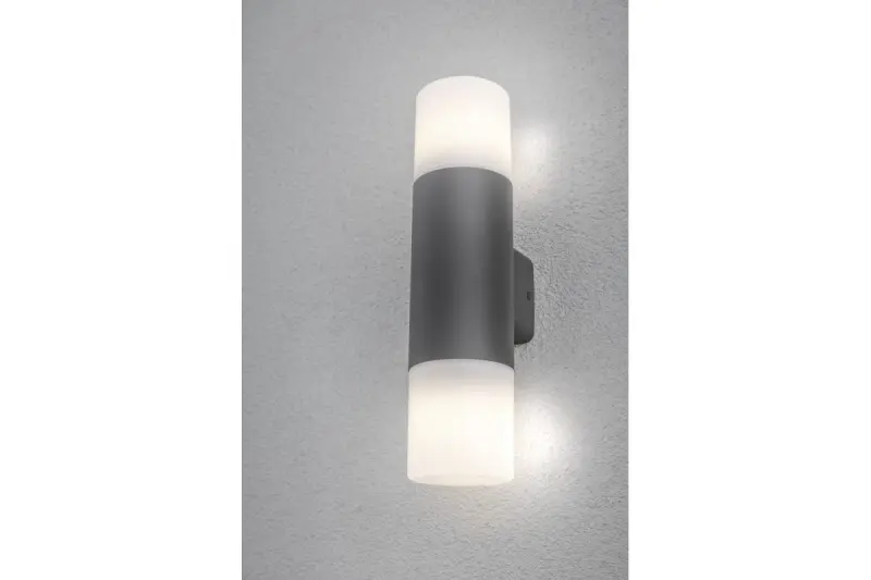 Iluminatul de grădină Lighting Corta, lampa de perete în culoarea antracită pentru 2 surse de lumină 1289002.
