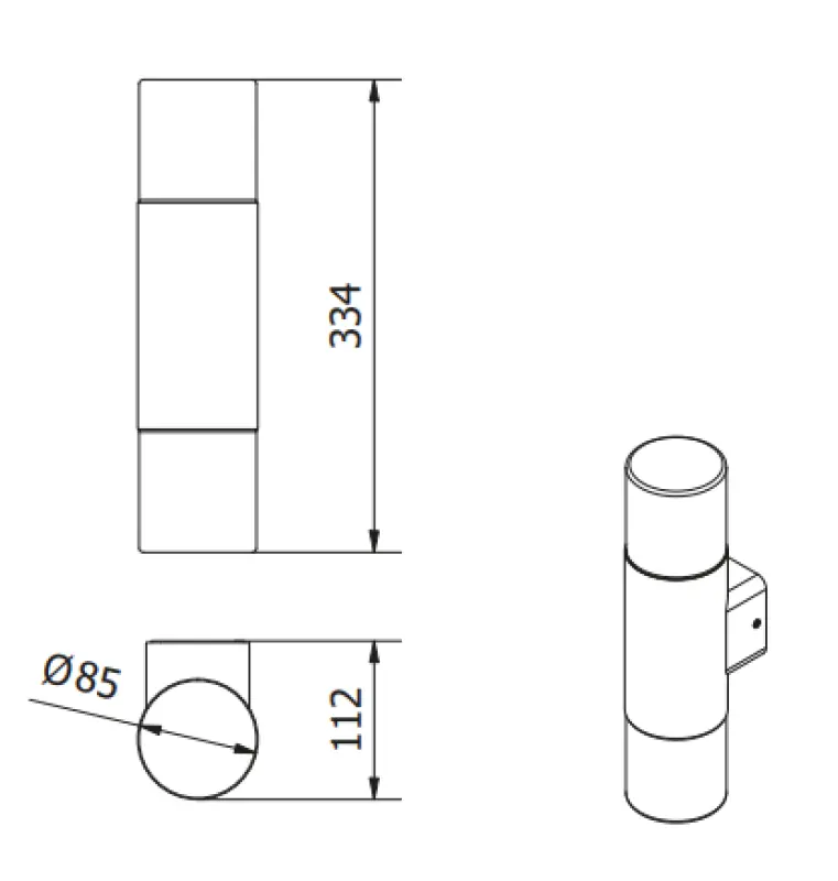 Iluminatul de grădină Lighting Corta, lampa de perete în culoarea antracită pentru 2 surse de lumină 1289002.