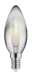 Lampă ovală cu LED-uri Decor Lumiere E14 Filament alb cald 2700K Sticlă de fum 35mm