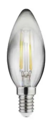Lampă ovală cu LED-uri Decor Lumiere E14 Filament alb cald 2700K Sticlă de fum 35mm