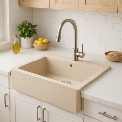 Ferma Aquadesign între sau deasupra chiuvetei de granit bej nisip 58x49cm 1208958164.