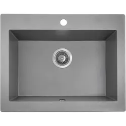 Ferma Aquadesign între sau cu chiuvetă din granit gri 58x49cm 1208958165