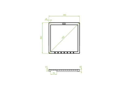 Aquadesign Unix  Suport de scurgere din granit 35x35cm negru 1208958214