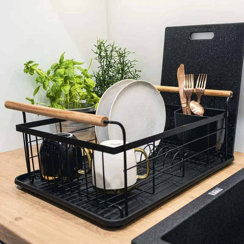 EPKA Bamboo Suport de vase negru din oțel 1208958219