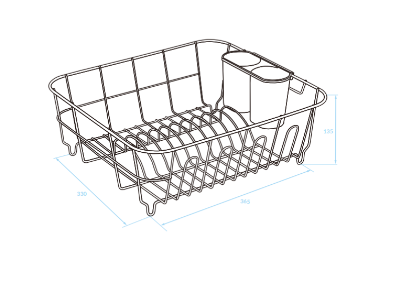 EPKA Dish uscător de vase negru oțel 36.5x13.5x33cm 1208958244