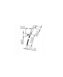 Setul de duș Huber Croisette, cu suport de agățare și furtun de duș, bronz 6307HBA