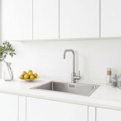 Ausmann Inox Square Robinet de bucătărie cu duză pivotantă complet din oțel inoxidabil1208958309