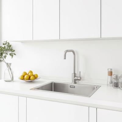 Ausmann Inox Square Robinet de bucătărie cu duză pivotantă complet din oțel inoxidabil1208958309