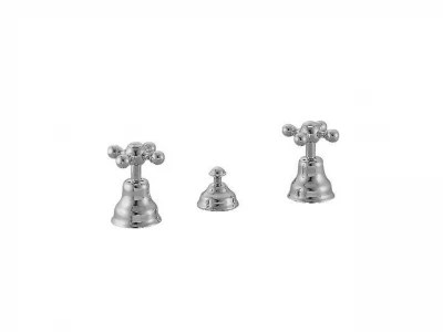 Huber Victorian robinet pentru bidet cu 3 găuri, fără ieșire, aurie AC9012102G.