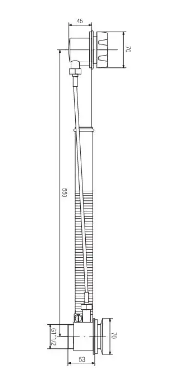 Scurgerea pentru cada din inox cu buton rotativ pentru preaplin pentru băile încorporate 1208958381.