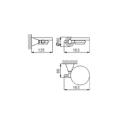 Suport pentru săpun clasic Huber Croisette, bronz-keramiek 4022.01H.BA