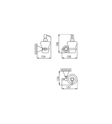 Distribuitor de săpun clasic Huber Croisette Bronz-Ceramic 4024.01H.BA