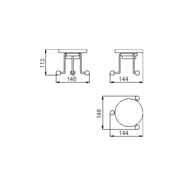 Suport de săpun clasic Huber Croisette Bronz-Keramiek 4028.01H.BA