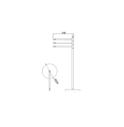 Huber Croisette Suport de prosoape clasic, model în picioare, bronz 4042.01H.BA