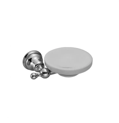 Suportul pentru săpun Huber Croisette Klassiek, din oțel inoxidabil și ceramică, codul 4022.01H.AC.