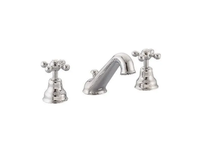 Cisal Arcana Ceramic 3-gats Robinet de lavabo Chrome/Or AC00102074.