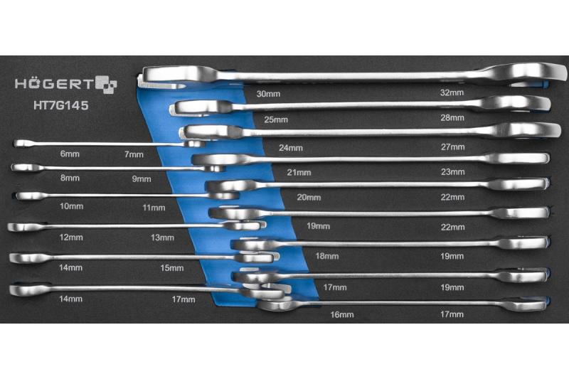 Hoegert Set de chei combinate 15 bucăți, spumă tehnică. 1208962052