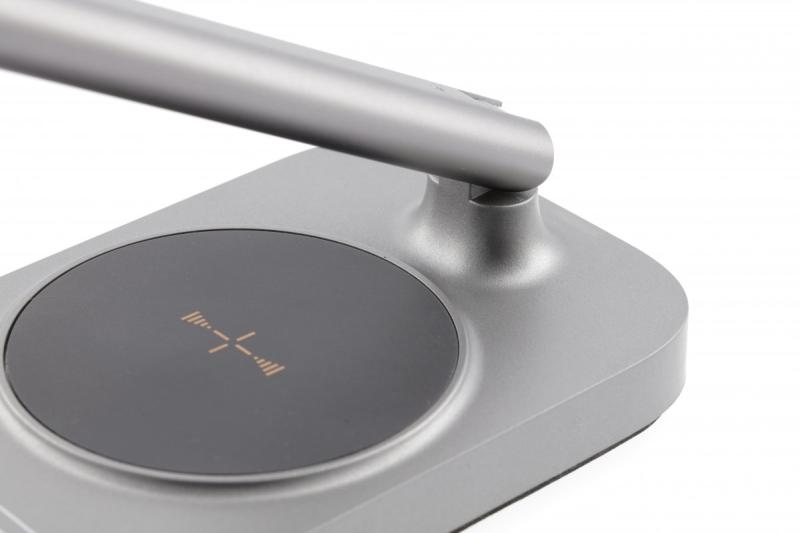 Decor Lampă de birou Bressi 8W 450lm AC220-240V 3-CCT Încărcare wireless USB PF>0 5 RA>80 Gri 1208962480