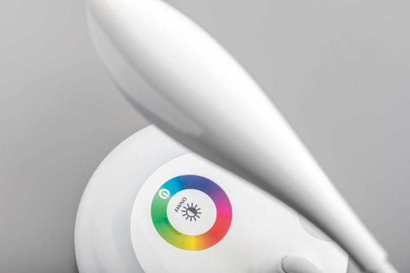 Decor Lampă de masă GALACTIC LED 3W 120lm 5V DC 4000K RGB bază încărcare USB corp alb. 1208962483