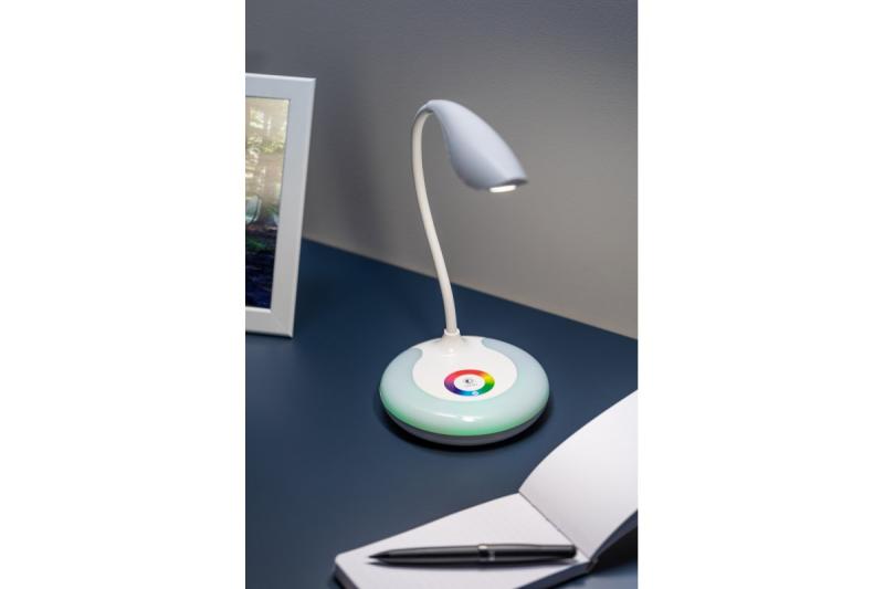 Decor Lampă de masă GALACTIC LED 5W 240lm 5V DC 4000K RGB bază USB încărcare corp alb. 1208962485