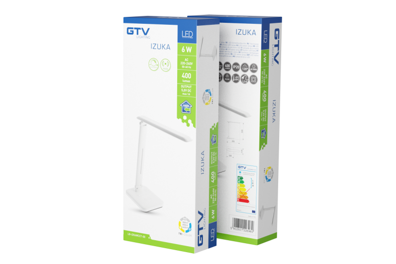 Decor Lampă de birou cu LED IZUKA 6W 400lm AC220-240V 50/60Hz încărcător inductiv CCT alb 1208962496