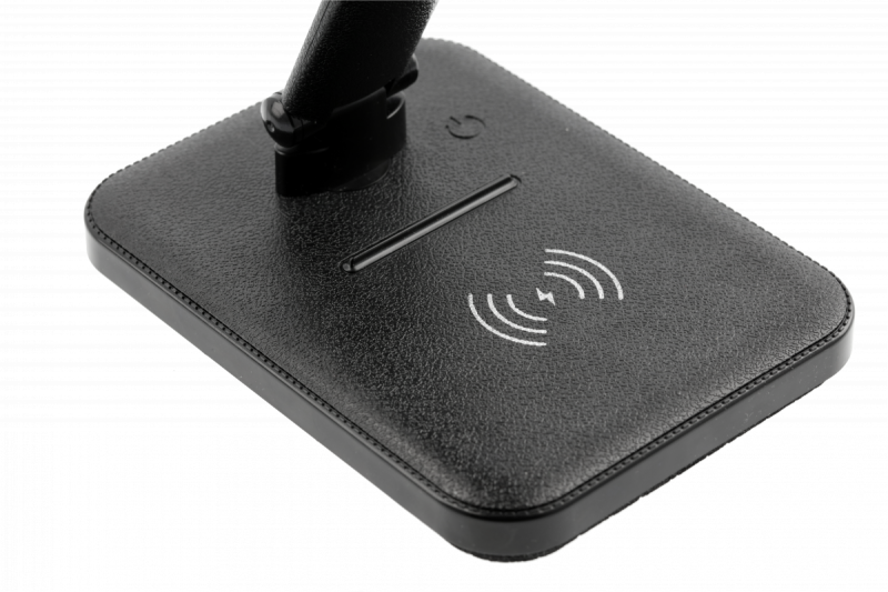 Decor Lampă de birou cu LED IZUKA 6W 400lm AC220-240V 50/60Hz încărcător inductiv CCT negru. 1208962497