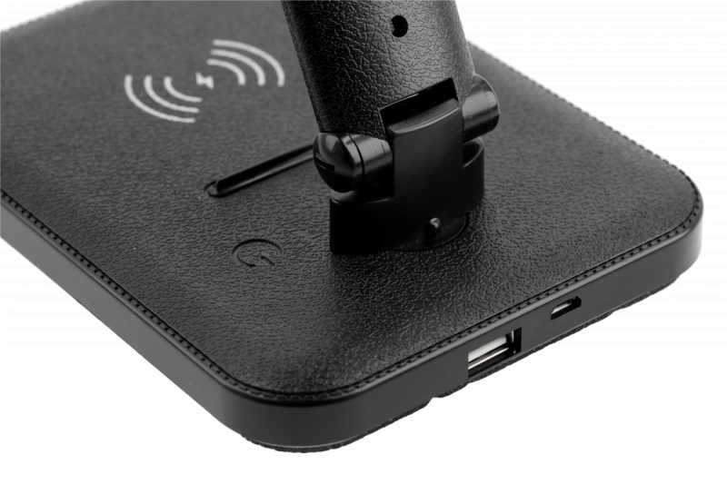 Decor Lampă de birou cu LED IZUKA 6W 400lm AC220-240V 50/60Hz încărcător inductiv CCT negru. 1208962497