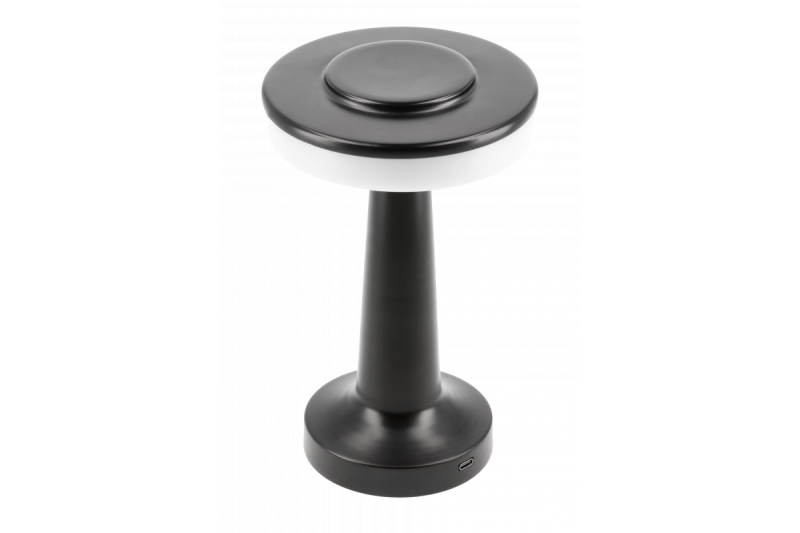 Decor Lampă de birou Monum 3W 200lm DC 5V 1A 3000 K 3 grade. Baterie reglabilă de 1800 mAh, culoare neagră. 1208962504