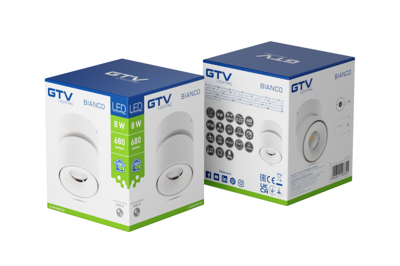 Decor Luminarul LED BIANCO 8W 680lm AC220-240V 50/60 Hz PF>0 9 Ra≥80 IP20 IK06 36° 4000K alb rotund. 1208962671