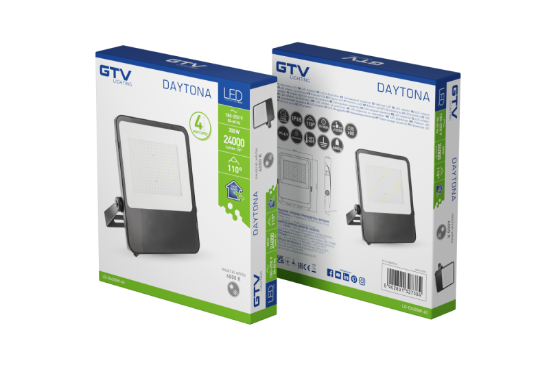 Proiector LED DAYTONA, 200W, 24000lm, 4000K, AC180-250V, 50/60 Hz, PF>0.9, IP65, 110° 1208962718