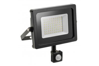 Proiector LED iNEXT cu senzor de mișcare 50W 4000lm, PF>0,9, RA>80, IP65, 120°, 6400K, corp negru 1208962862