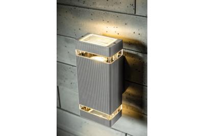 Decor Luminară de perete cu două direcții NESSA GU10 MAX. 2x50W IP54 AC220-240V 50/60Hz gri. 1208963008
