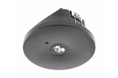 Lumină de urgență OGLA LED, 3W, 200lm, AC220-240V, 50-60Hz, IP20, 6400K, 3H, sarcină unică, TEST, negru 1208963017