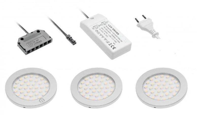 Decor cucina Set de iluminat pentru bucătărie cu 3 spoturi cu întrerupător iluminare alb cald 1208963267