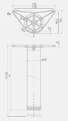 Leg 60x710 (inox)  mounting drt09 new version 1208963583