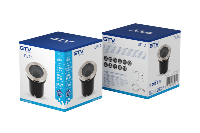 Decor Luminară INRUN BETA-O cu unghi reglabil max. 50 W GU10 IP67 AC220-240V 50/60Hz inox. 1208963698