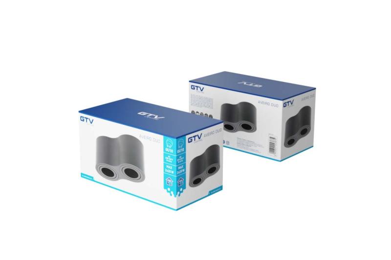 Decor Lustră de tavan AVEIRO DUO aluminiu 160x80x85mm IP20 max 20W*2 rotundă neagră 1208963826