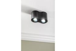 Decor Luminară de tavan AVEIRO DUO BIS din aluminiu 160x80x90mm IP20 max 20W*2 rotundă neagră. 1208963834