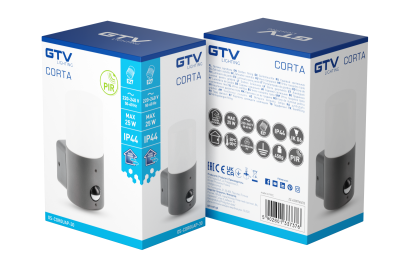 Decor Luminară de grădină CORTA-AU PIR E27 MAX.25W IP44 AC220-240V 50-60Hz, culoare grafică. 1208963858