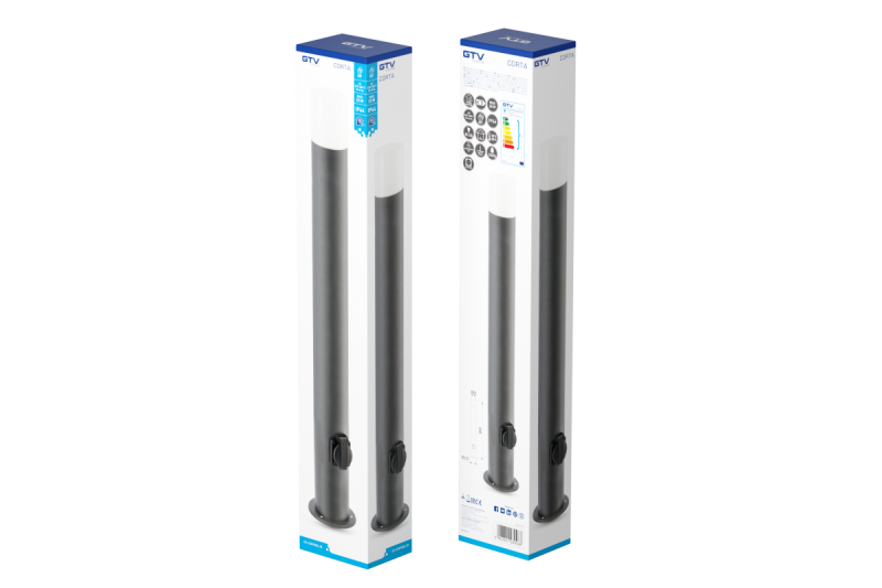 Decor Lampă de grădină CORTA-P 80 E27 MAX.25W IP44 AC220-240V 50-60Hz soclu max. 3000W bollard grafit 1208963864
