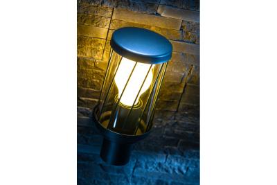 Decor Lampă de grădină KERTA-A E27 MAX.12W IP44 AC220-240V 50-60Hz, simplă, cu perete de culoare grafit 1208963906