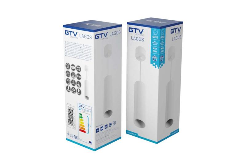 Decor Lustră suspendată LAGOS GU10 din aluminiu IP20 max. 20W alb. 1208963910