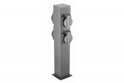 Decor Postul de grădină LARGO-P 36 IP44 AC220-240V 50-60Hz 4*priză Schuko max.3500W post grafit 1208963917