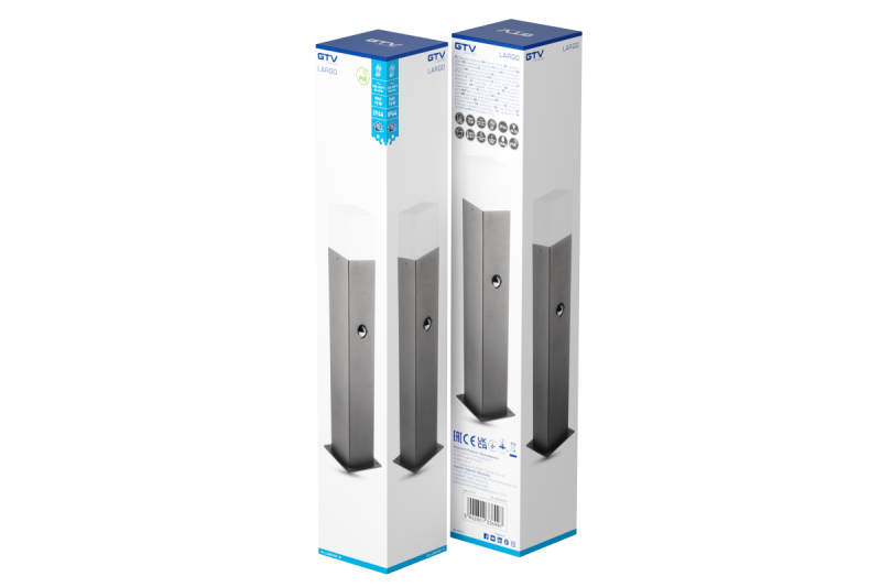 Decor Luminarul de grădină LARGO-P PIR 50 E27 MAX.15W IP44 AC220-240V 50-60Hz post grafit 1208963920